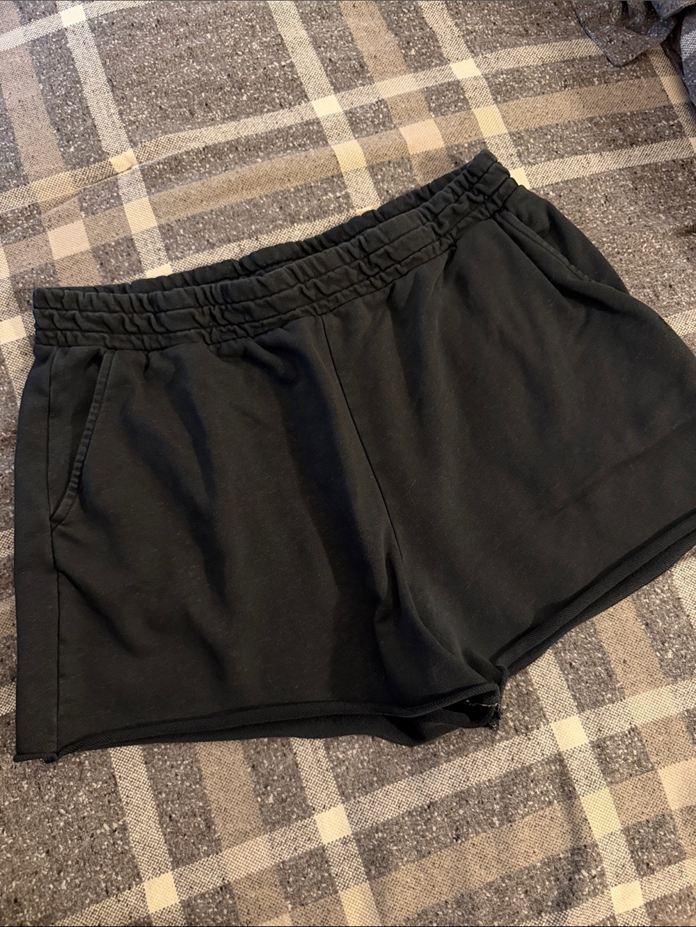 Fabletics Black Terry Athletic Lounge Shorts